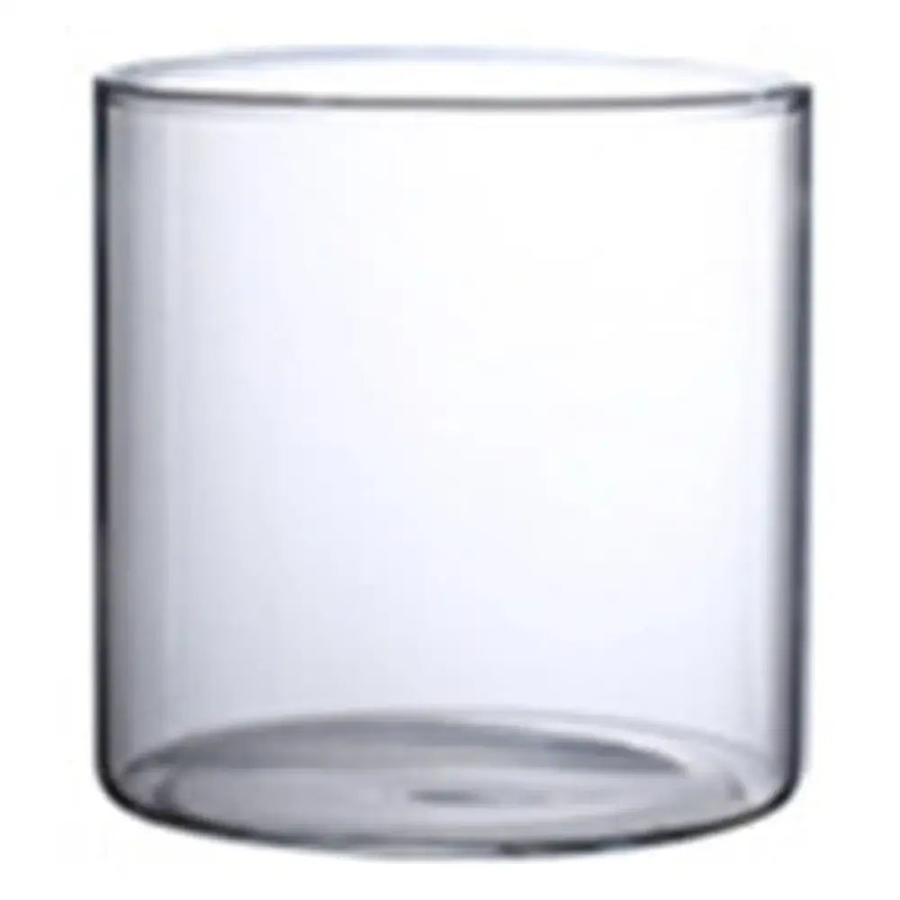 Clear cylindrical glass hydroponic vase with smooth transparent surface and rounded rim for wedding decor by DecorBites™