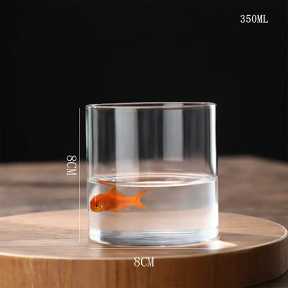 Clear glass hydroponic vase with goldfish inside water for wedding decor by decorbites modern glass hydroponic vase
