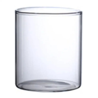 Clear glass cylindrical DecorBites™ modern glass hydroponic vase with smooth walls and rounded base for wedding decor