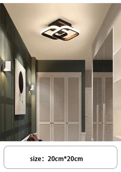 Decorbites™ modern led chandelier with sleek black and white geometric design available in three color options for homes