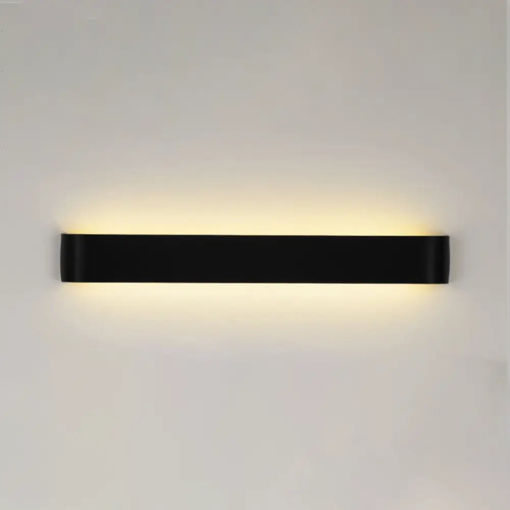 DecorBites™ modern metal wall sconces black rectangular wall-mounted light fixture with warm yellow illumination