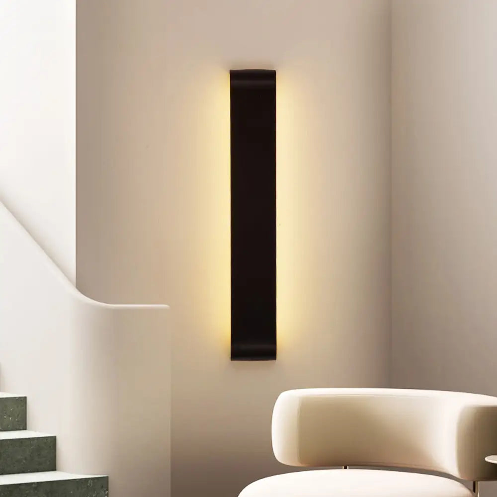 DecorBites modern metal wall sconces black rectangular metal wall sconce with warm ambient lighting