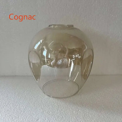 Translucent cognac-colored glass lampshade with embossed patterns for decorbites modern nordic glass chandeliers