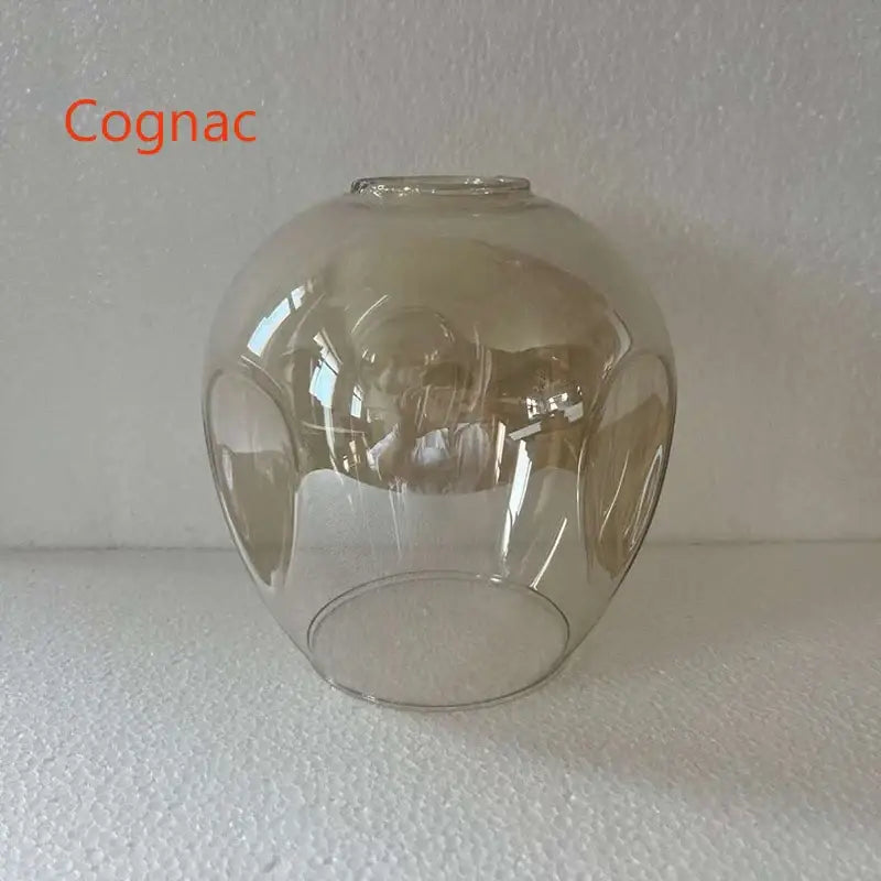 Translucent cognac-colored glass lampshade with embossed patterns for decorbites modern nordic glass chandeliers