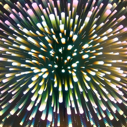 A vibrant multi-colored fireworks burst highlights the modern nordic glass pendant lighting from decorbites glass pendant collection