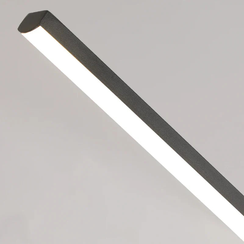Decorbites™ modern pendant lights featuring sleek black led strip lights for dining room and living room ambiance
