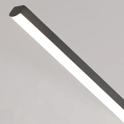 Decorbites™ modern pendant lights featuring sleek black led strip lights for dining room and living room ambiance