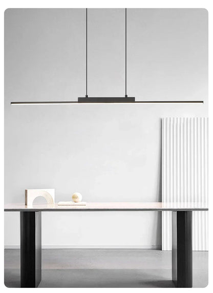 Decorbites modern black linear pendant light with sleek design ideal for dining room and living room pendant lights