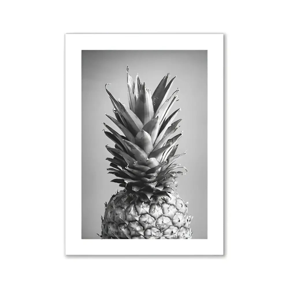 DecorBites modern pink aesthetic wall art print featuring a minimalist pink black and white pineapple framed artwork