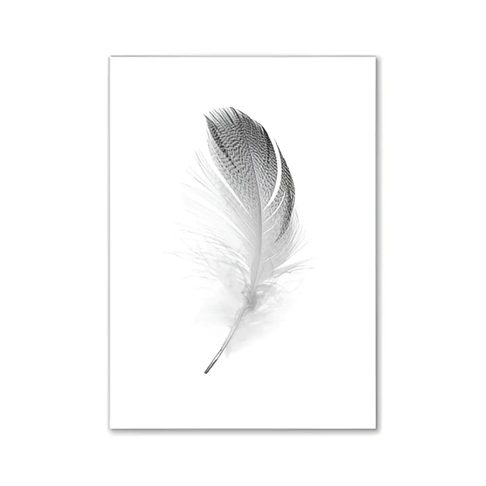 Decorbites™ modern pink aesthetic wall art set featuring a delicate monochrome feather print on white canvas minimalist pink aesthetic