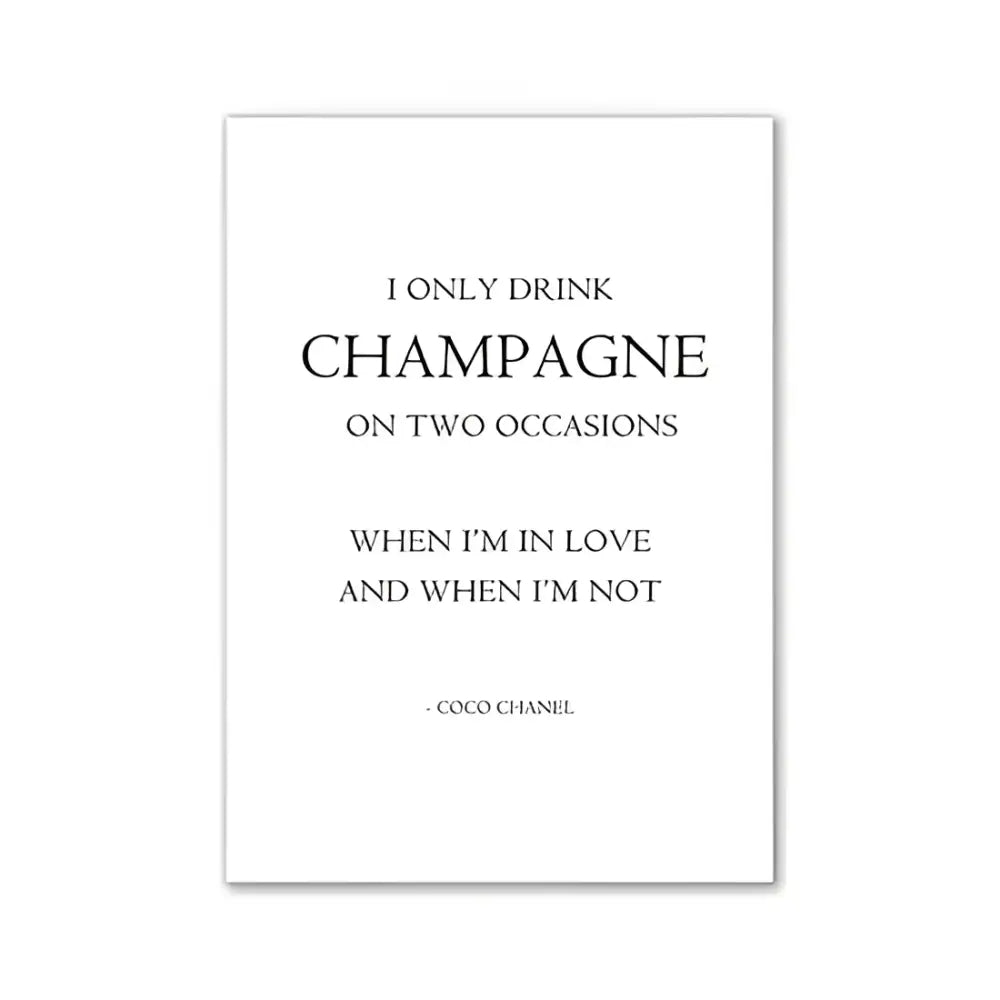 Decorbites™ modern pink aesthetic wall art set featuring minimalist white print with black serif coco chanel quote
