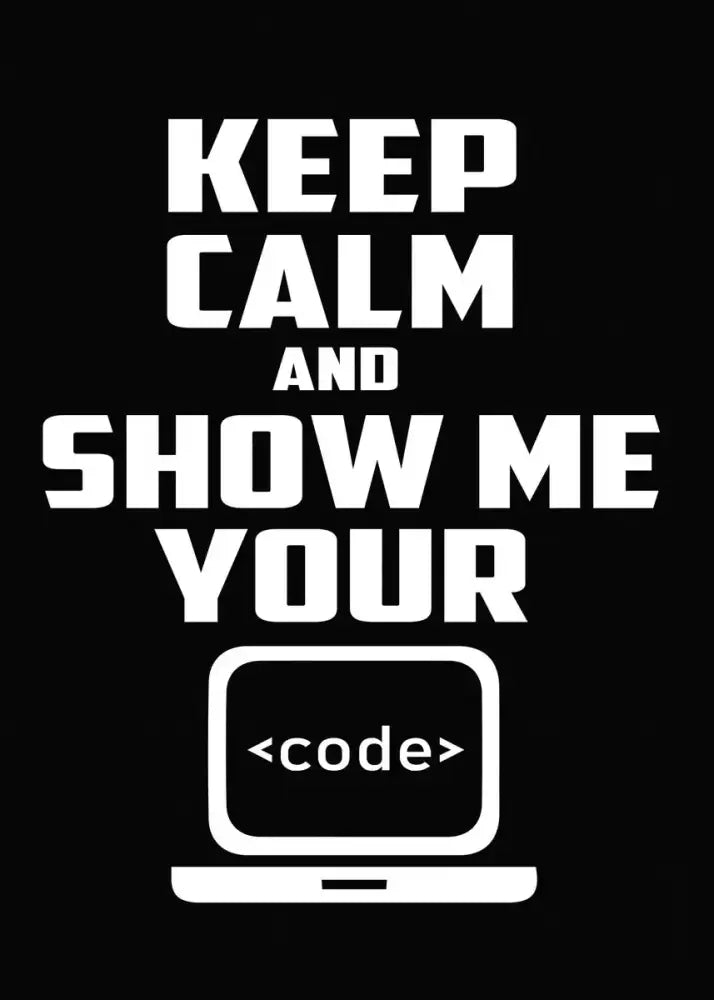 Decorbites™ modern programmer gamer wall art featuring a black canvas with bold white text and stylized laptop icon