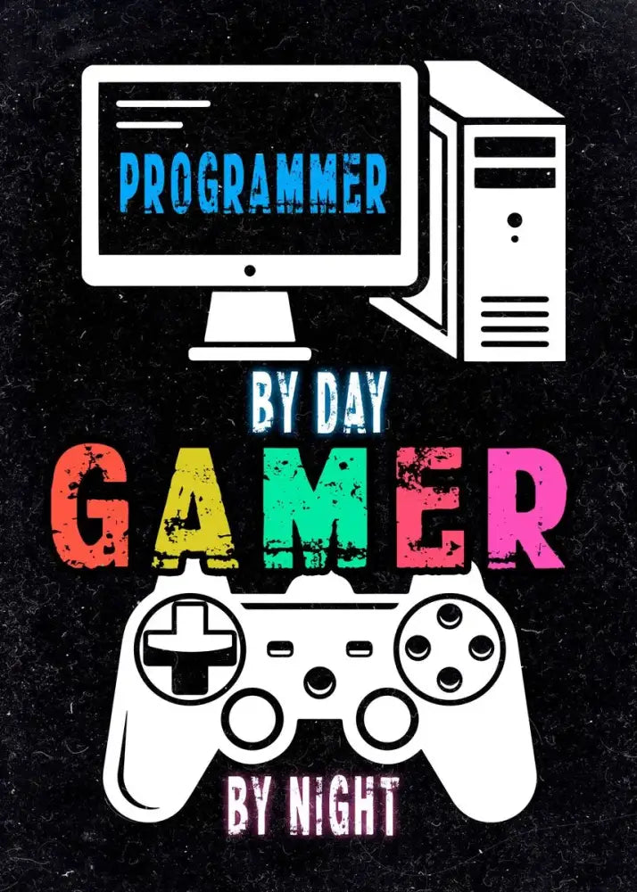 Decorbites modern programmer gamer canvas wall art featuring white stylized gaming controller graphic with black outlines