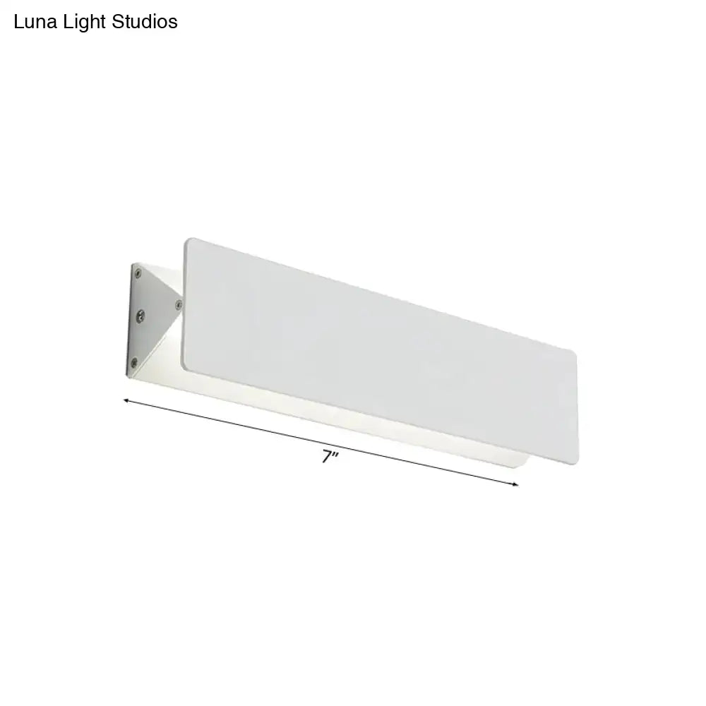 Modern white rectangular wall light with frosted glass diffuser offers sleek direct wired electric outdoor lighting