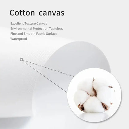 White cotton canvas fabric with fine smooth texture and waterproof finish for decorbites mona lisa bathroom wall art decor