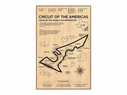 Beige decorbites™ monaco grand prix poster featuring a black line drawing of the circuit with turn labels and compass rose