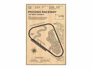 Vintage-style sepia-toned monaco grand prix racing poster featuring detailed track layout and race history by decorbites