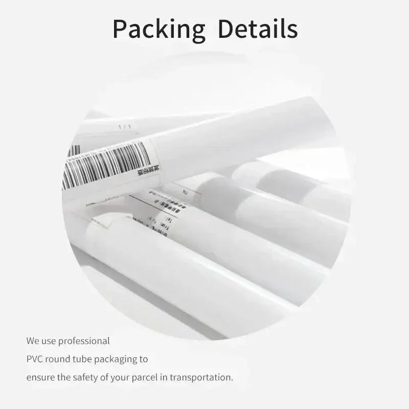 White pvc round tubes with barcode labels for packaging scarface tony montana decorbites motivational wall art