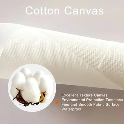 White cotton canvas fabric with smooth texture and waterproof finish for decorbites nba and soccer stars neon wall art