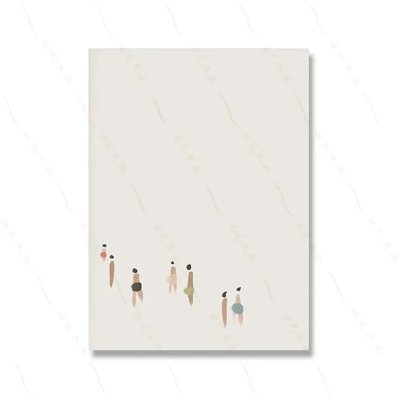 DecorBites™ neutral canvas wall art set with minimalist rectangular prints in muted earth tones on off-white background