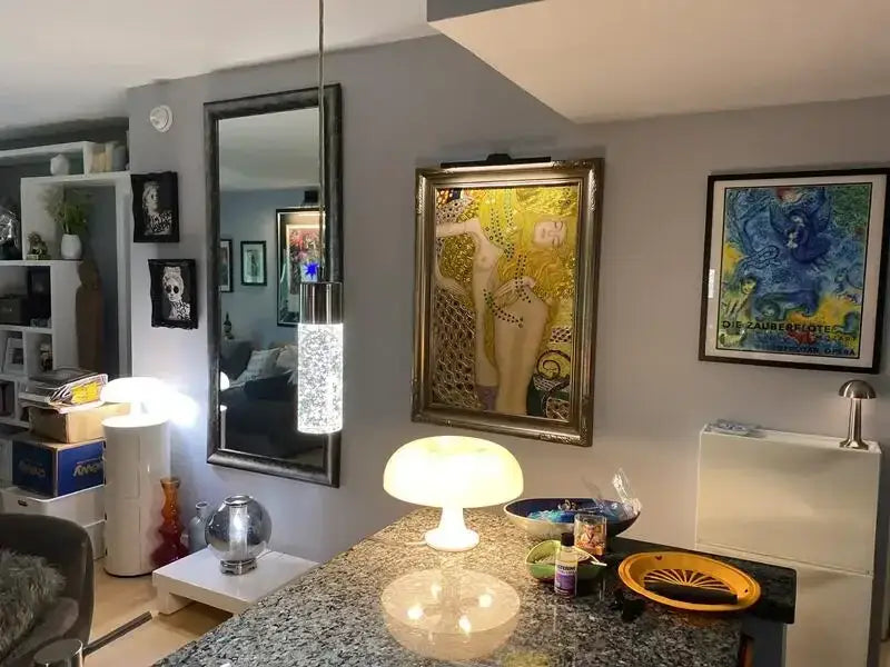 Decorbites new led mushroom table lamp with white frosted glass shade and translucent base for modern bedroom lighting