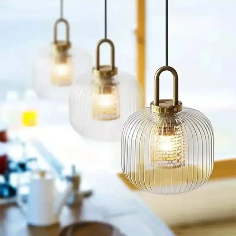 Decorbites nordic deer head wall lamp with delicate glass pendant light and brass-finished metal frame