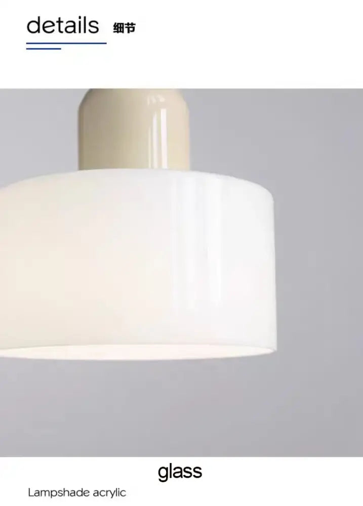 Cream-colored cylindrical acrylic lampshade with smooth translucent finish for DecorBites™ nordic glass chandelier