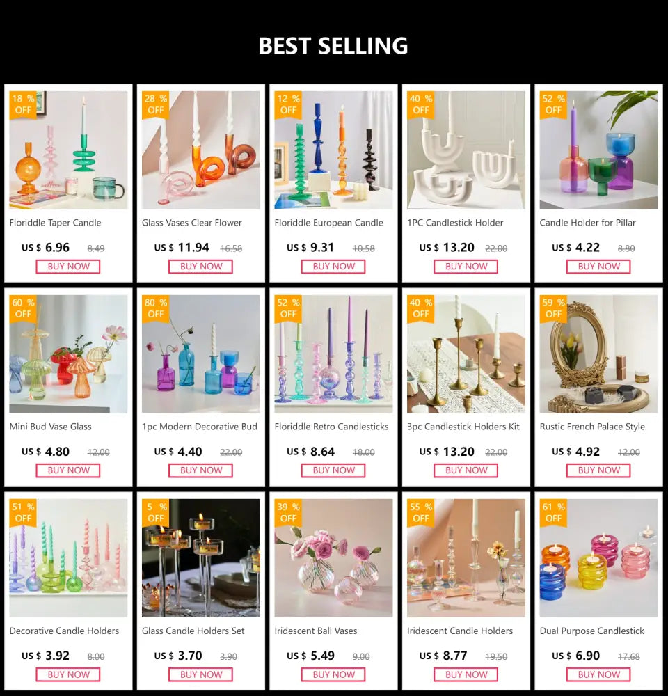 DecorBites™ nordic glass flower vase in clear frosted and colored translucent glass for modern vase home decor