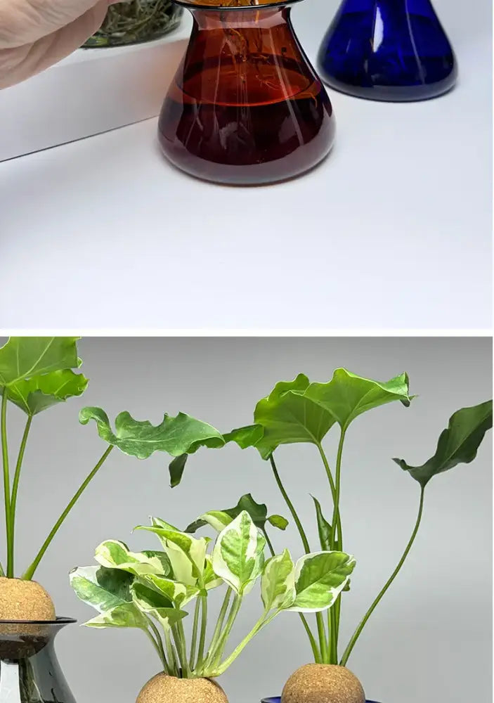 Amber-colored glass vase with rounded base and narrow neck for home decor by decorbites nordic glass vase