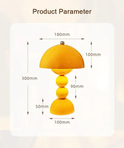Golden dome-shaped nordic led table lamp with glossy tiered spherical base usb dimmable for home bedroom decor