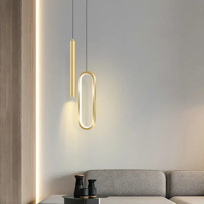 Modern gold-toned decorbites™ nordic led pendant light with sleek minimalist design for home decoration