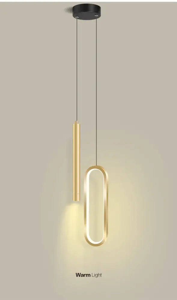 DecorBites™ nordic led pendant light with sleek gold finish and minimalist cylindrical design for modern home decor