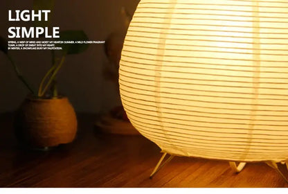Decorbites nordic led table lamp with warmly glowing spherical paper lantern and slender metal legs for indoor use