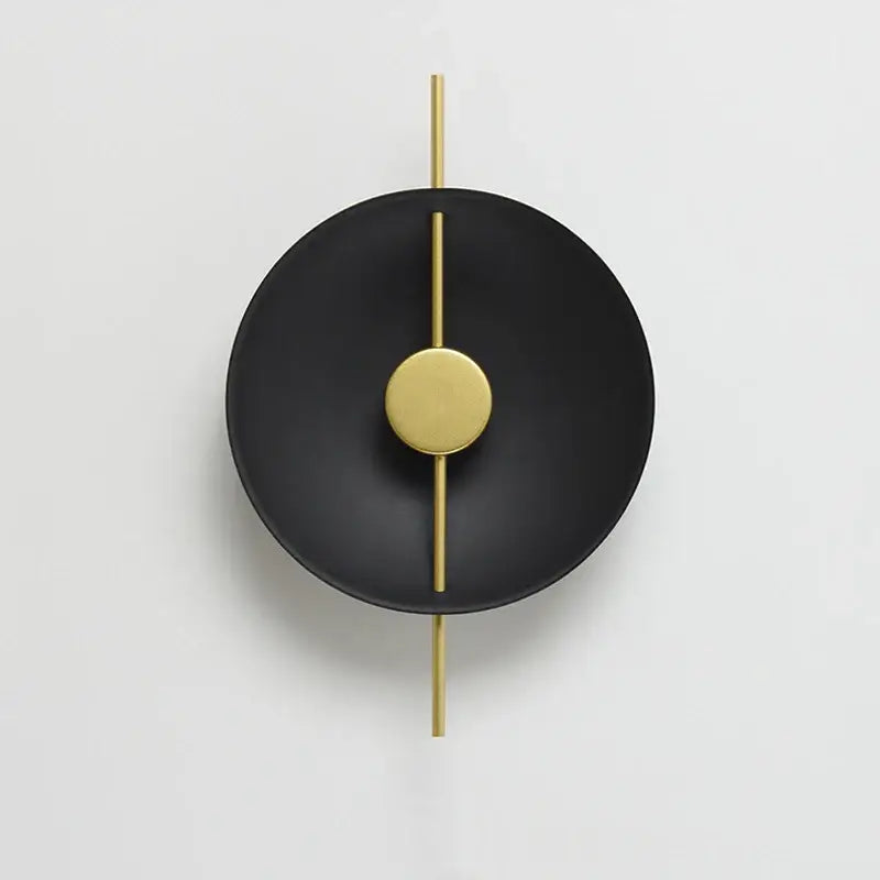 Decorbites™ nordic modern wall sconce with minimalist black matte finish and slender gold-toned metal accents modern wall sconce