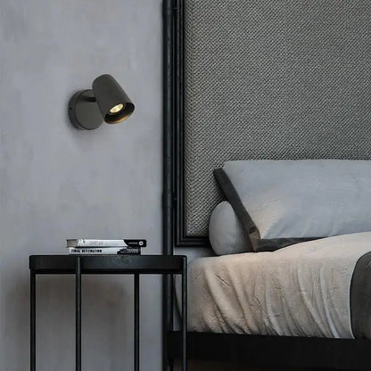 A sleek matte black decorbites™ nordic modern wall sconce spotlight with a minimalist design for modern wall decor
