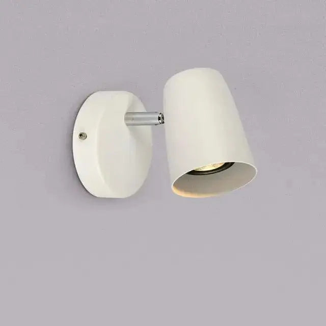 Decorbites™ nordic modern wall sconces featuring white ceramic spotlight with silver metallic arm for modern wall lighting