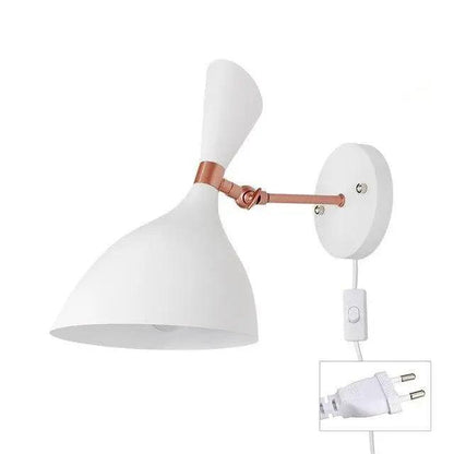 Nordic Plug-In Wall Sconce - White (EU Plug)