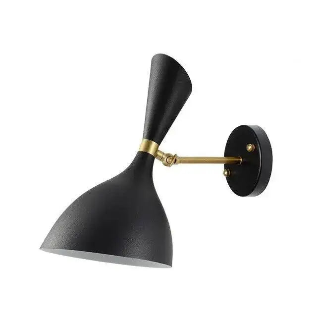 Black matte wall sconce with brass articulated arm by decorbites™ features easy installation and compact size makes it ideal