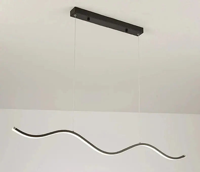 Decorbites™ nordic style dining room chandeliers modern black and white wavy led pendant light minimalist design