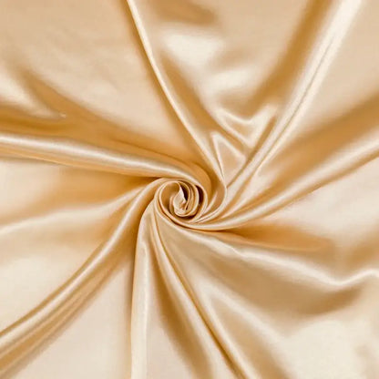 Decorbites™ opulent light gold satin bedding set with smooth glossy finish and elegant folds for luxurious comfort