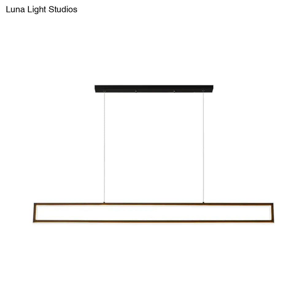 Decorbites oversized led island pendant light with aluminum black ceiling fixture and natural light rectangular panel