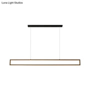 Decorbites oversized led island pendant light with aluminum black ceiling fixture and natural light rectangular panel