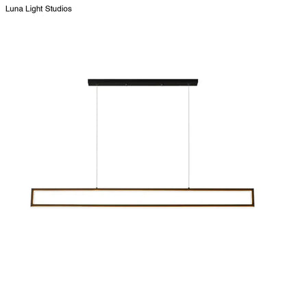 Decorbites oversized led island pendant light with aluminum black ceiling fixture and natural light rectangular panel