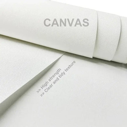White canvas fabric with textured woven surface and clean edges for decorbites™ personalized custom name wall art