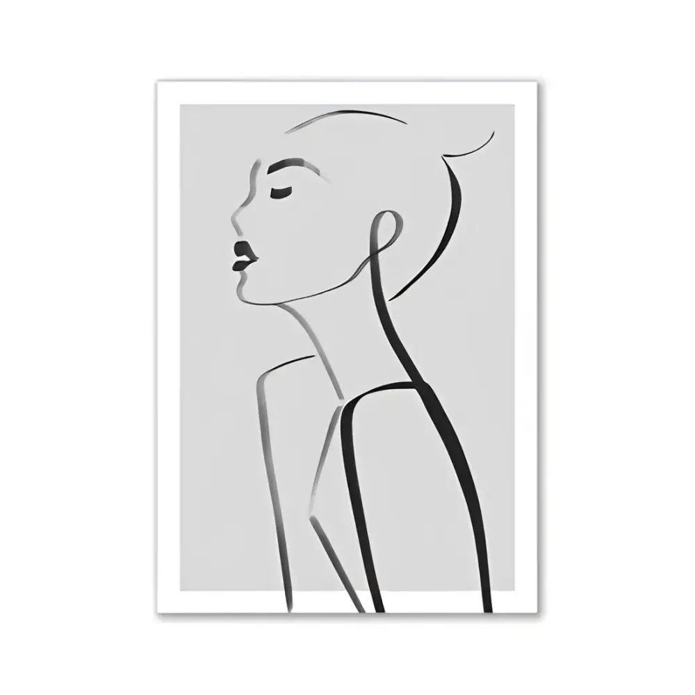 A minimalist black line wall art with pink aesthetic framed decor for girls bedroom by DecorBites