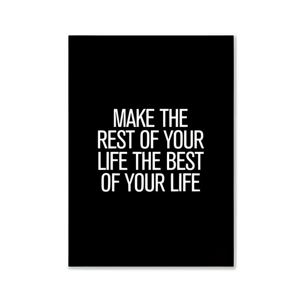 Black rectangular poster wall art with white motivational text for girls bedroom pink aesthetic wall decor by DecorBites