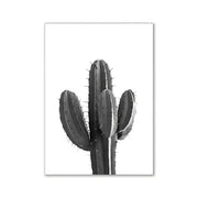 Black-and-white printed cactus art print featuring saguaro plant with spines for pink aesthetic wall art decorBites™ prints