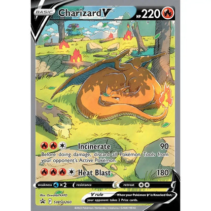 Decorbites™ rare japanese anime charizard cartoon card featuring orange and brown fiery design elements poster art