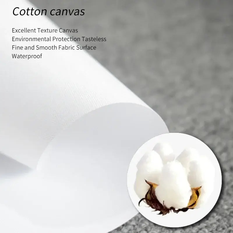 White cotton canvas fabric with fine smooth texture and waterproof finish for decorbites™ retro abstract canvas print wall art