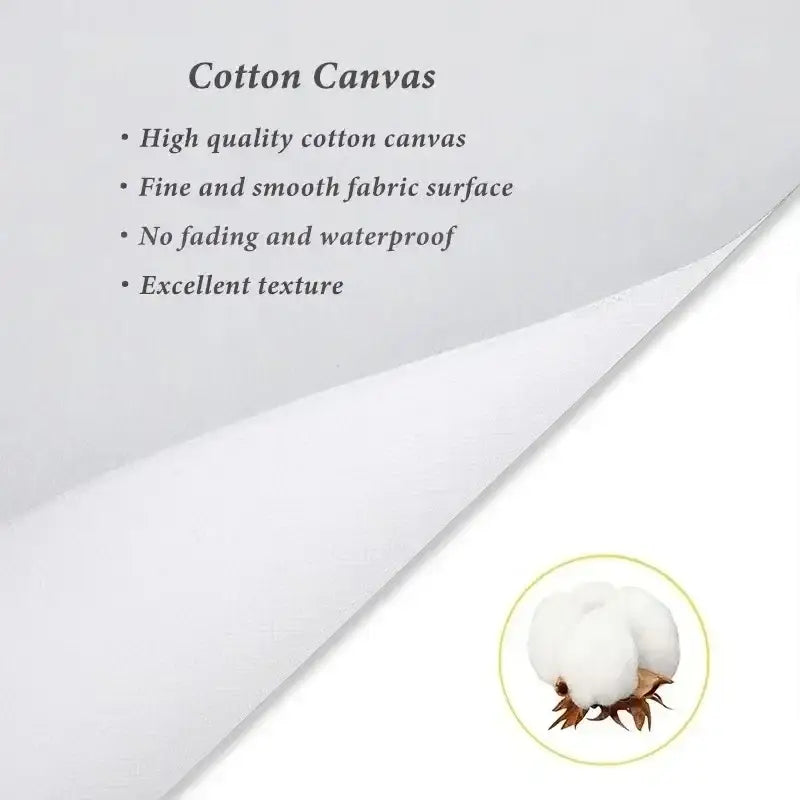 Decorbites™ retro record player canvas wall art on white cotton canvas fabric with smooth texture and waterproof finish